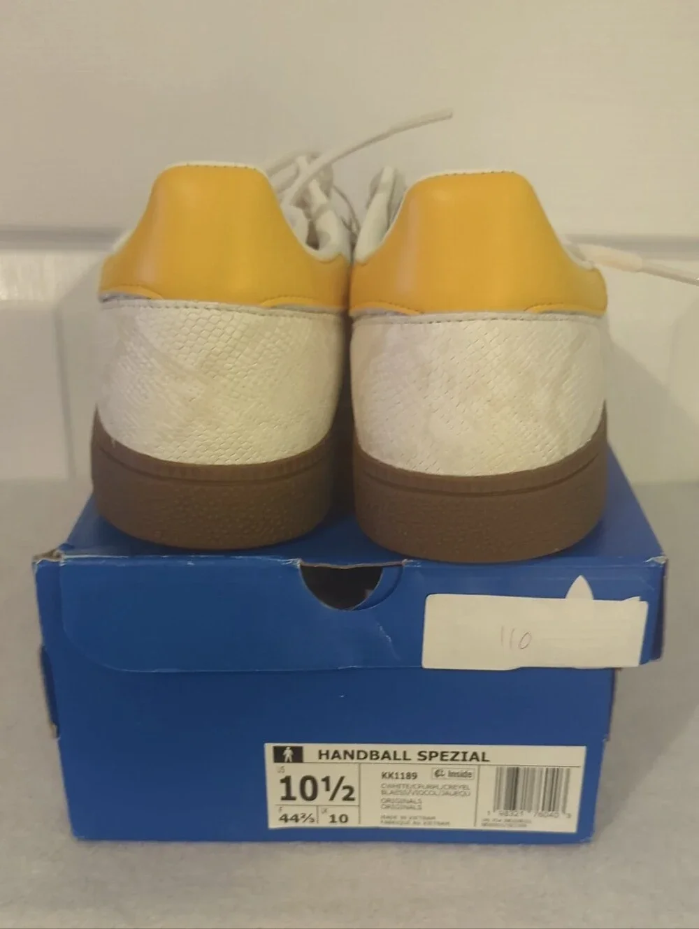 adidas Handball Spezial KK1189 White Purple Yellow Men's 10.5 NIB